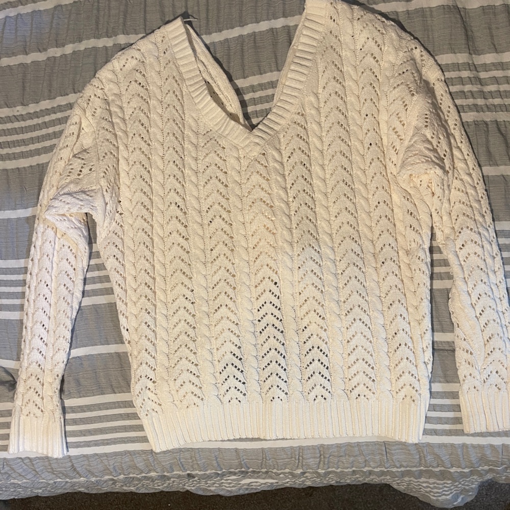 Jessica Simpson White Sweater Size Large